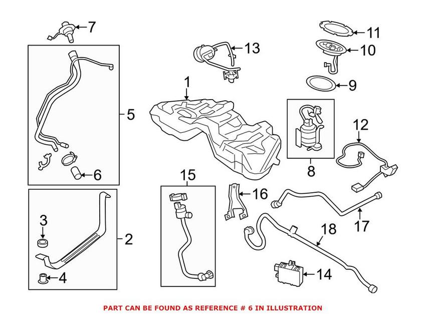 BMW Fuel Filler Neck 16117046329